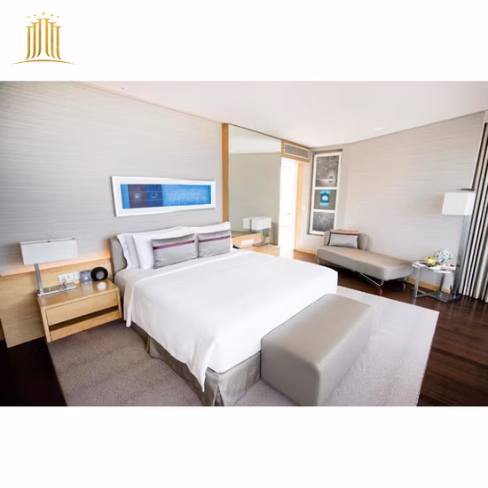 Dubai Luxury Hotel Bedroom Hospitality Furniture Guest Room Suite Conjuntos de cama king size de madeira personalizados e modernos 5 estrelas Hotel Furniture