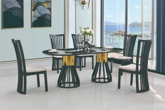 Cadeira de jantar clássica de madeira para escritório, cozinha, restaurante, mobília