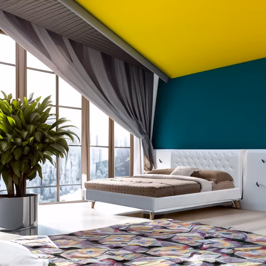 Mobília de quarto de madeira personalizada Huayang cama de casal para adulto novo