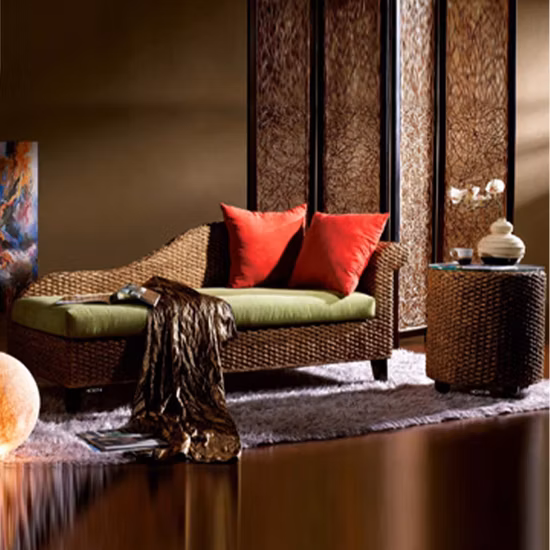 Cadeiras de jantar de vime natural e conjuntos de mesa para jardim Mobiliário externo Outros móveis domésticos