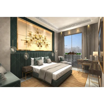 Mobília de quarto de hotel personalizada fabricante foshan com conjuntos de quarto para hotel/apartamento/resort